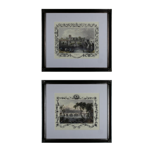 ELK Home - 10030-S2 - Wall Decor - Etchings with Borders - Charcoal, Silver Lining, Silver Lining