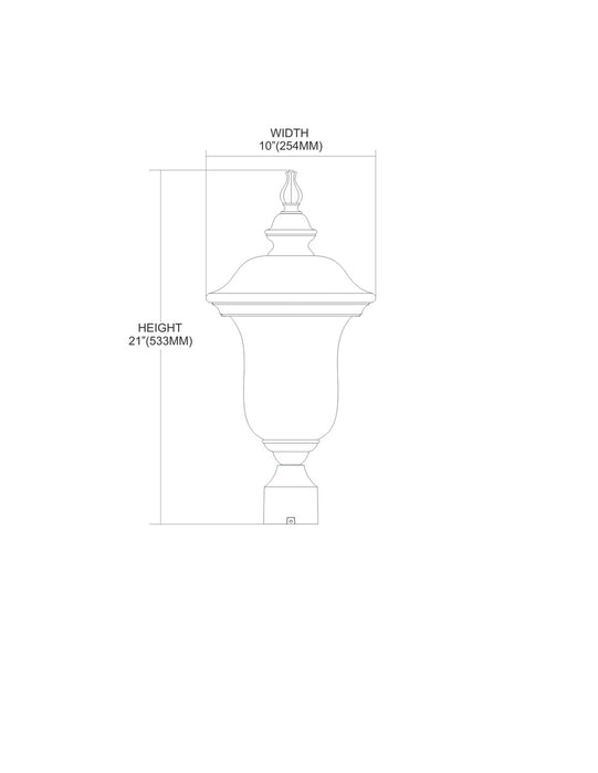 Two Light Outdoor Post Mount from the Lafayette collection in Regal Bronze finish