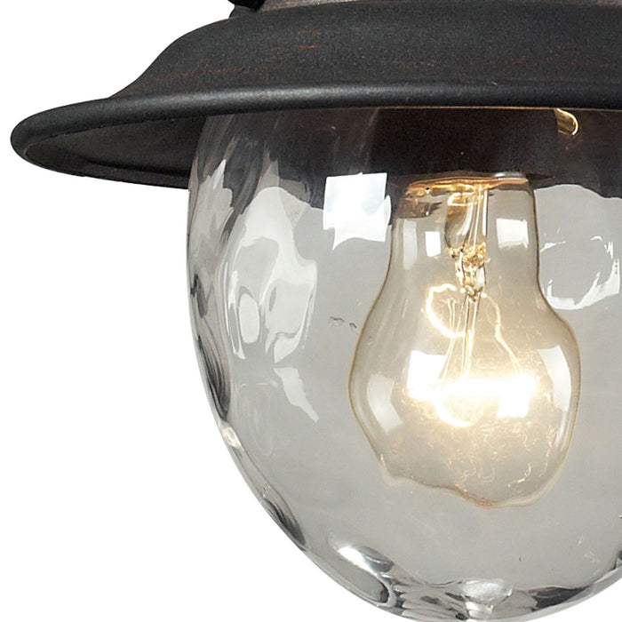 One Light Outdoor Hanging Lantern from the Searsport collection in Weathered Charcoal finish