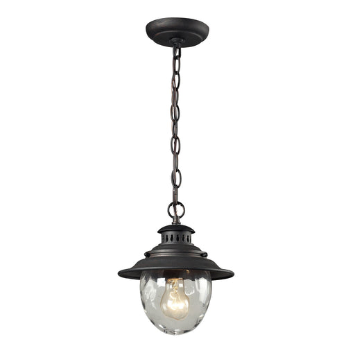 ELK Home - 45041/1 - One Light Outdoor Hanging Lantern - Searsport - Weathered Charcoal