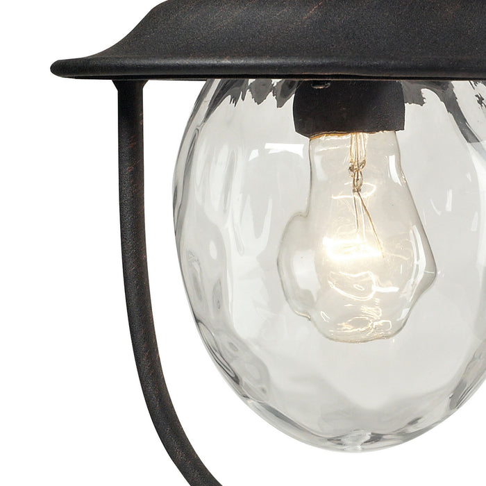 One Light Outdoor Post Lantern from the Searsport collection in Weathered Charcoal finish