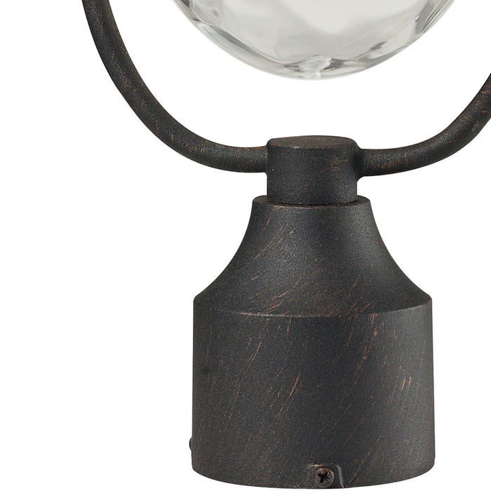 One Light Outdoor Post Lantern from the Searsport collection in Weathered Charcoal finish