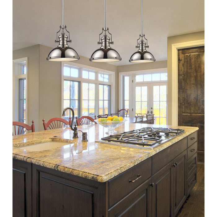 LED Pendant from the Chadwick collection in Polished Nickel finish