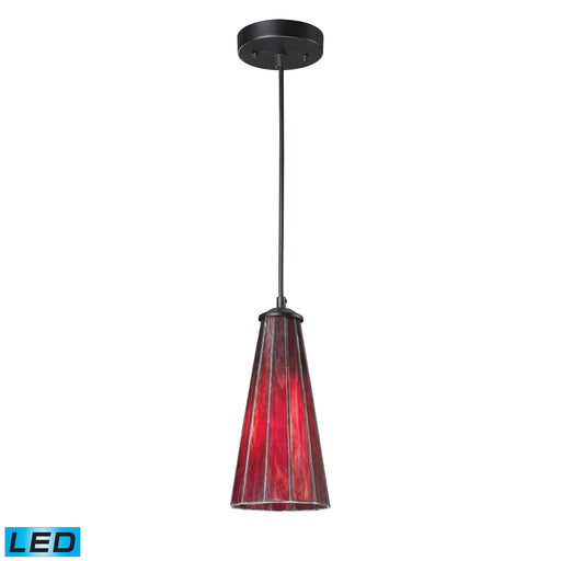 ELK Home - 70000-1IR-LED - LED Mini Pendant - Lumino - Inferno Red, Matte Black, Matte Black