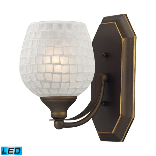 ELK Home - 570-1B-WHT-LED - LED Vanity Lamp - Mix and Match Vanity - Aged Bronze