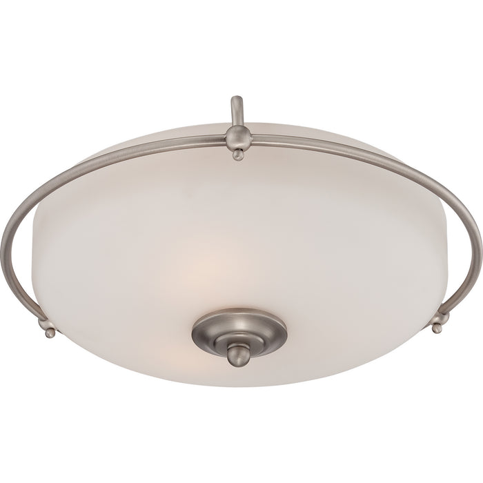 Three Light Flush Mount from the Griffin collection in Antique Nickel finish