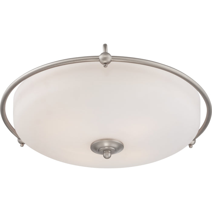 Four Light Flush Mount from the Griffin collection in Antique Nickel finish
