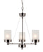 Trans Globe Imports - 70337 BN - Three Light Chandelier - Fusion - Brushed Nickel