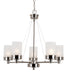 Trans Globe Imports - 70338 BN - Five Light Chandelier - Fusion - Brushed Nickel