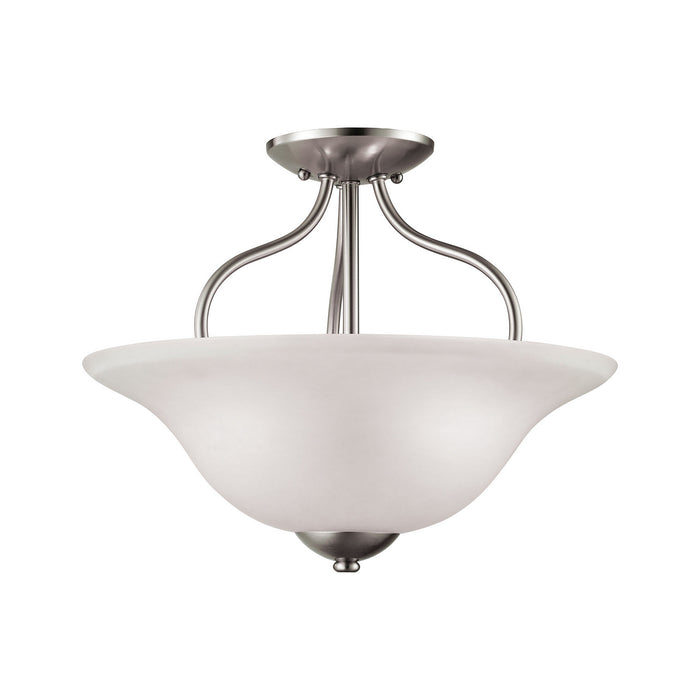 Two Light Semi Flush Mount from the Conway collection in Brushed Nickel finish