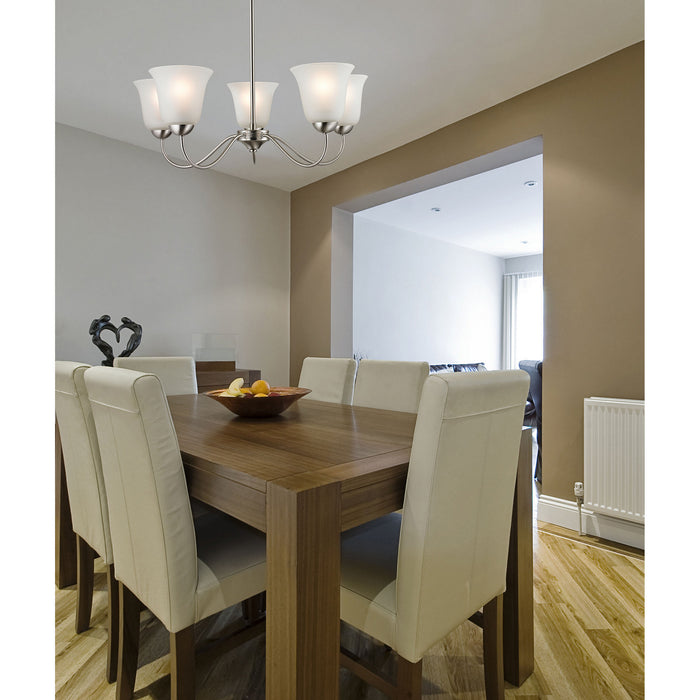 Five Light Chandelier from the Conway collection in Brushed Nickel finish