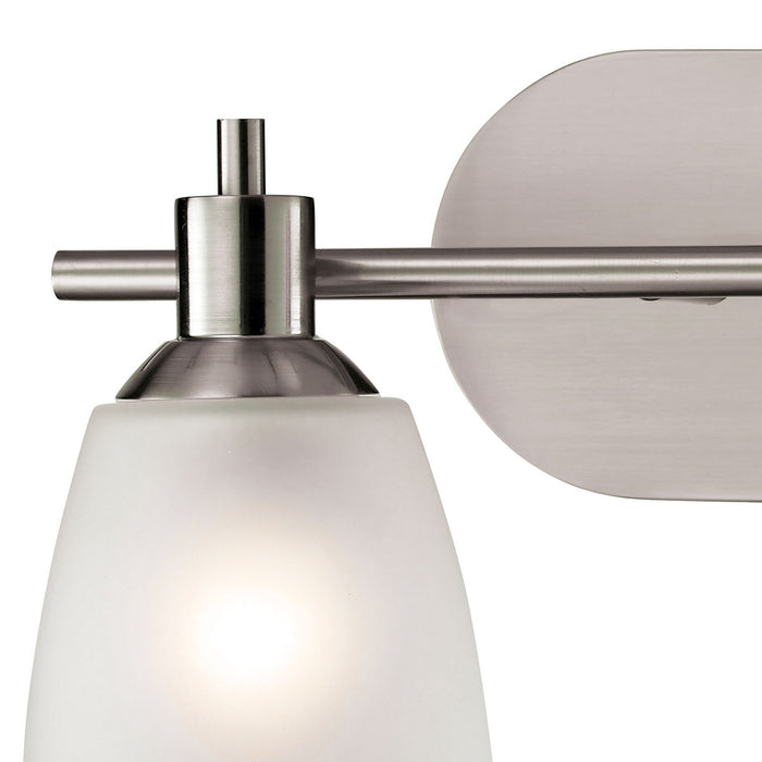 Two Light Bath Bar from the Jackson collection in Brushed Nickel finish