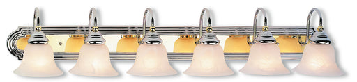 Livex Lighting - 1006-52 - Six Light Bath Vanity - Belmont - Polished Chrome & Polished Brass