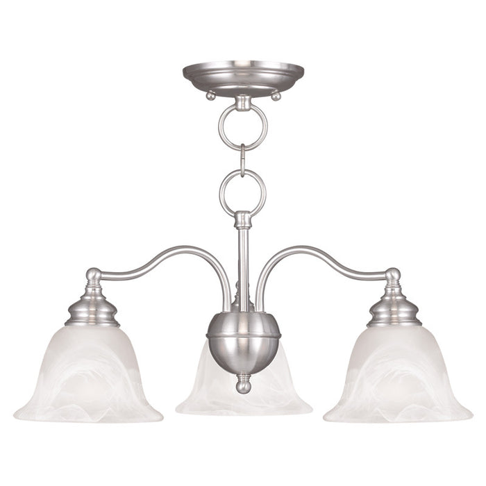 Livex Lighting - 1343-91 - Three Light Chandelier/Ceiling Mount - Essex - Brushed Nickel