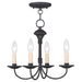 Livex Lighting - 4524-04 - Four Light Mini Chandelier/Ceiling Mount - Heritage - Black