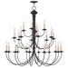 Livex Lighting - 4537-04 - 24 Light Chandelier - Heritage - Black