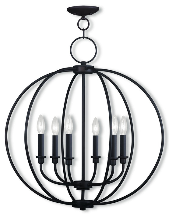 Livex Lighting - 4666-07 - Six Light Chandelier - Milania - Bronze