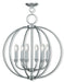 Livex Lighting - 4666-91 - Six Light Chandelier - Milania - Brushed Nickel