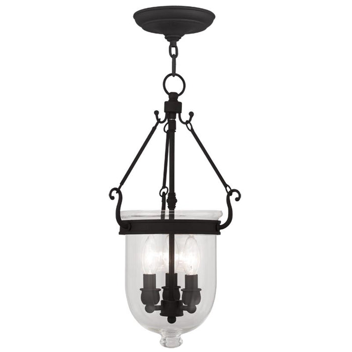 Livex Lighting - 5063-04 - Three Light Pendant - Jefferson - Black