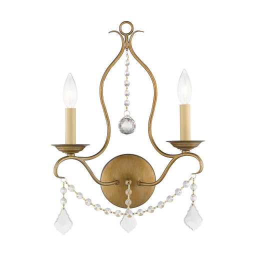 Livex Lighting - 6422-48 - Two Light Wall Sconce - Chesterfield - Antique Gold Leaf