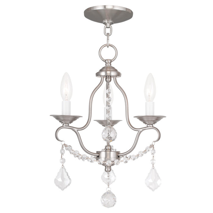 Livex Lighting - 6423-91 - Three Light Mini Chandelier - Chesterfield - Brushed Nickel