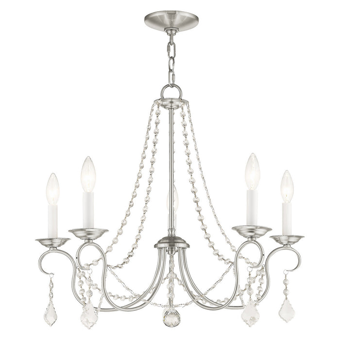Five Light Chandelier from the Pennington collection in Brushed Nickel finish