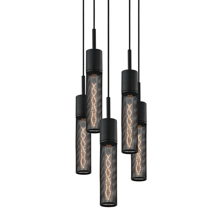 Sonneman - 4941.97-5 - Five Light Pendant - Urban Edge™ - Textured Black