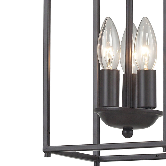 Three Light Pendant from the Arthur collection in Aged Bronze finish