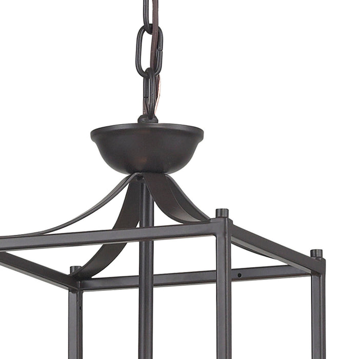 Three Light Pendant from the Arthur collection in Aged Bronze finish