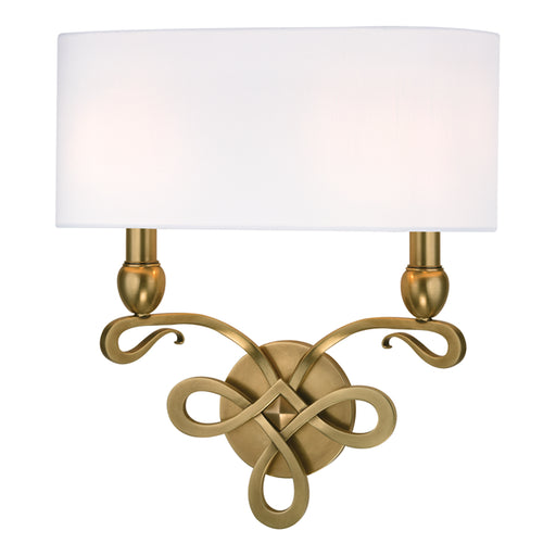 Hudson Valley - 7212-AGB - Two Light Wall Sconce - Pawling - Aged Brass