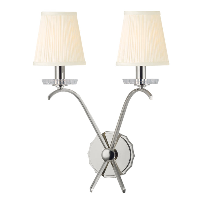 Hudson Valley - 4482-PN - Two Light Wall Sconce - Clyde - Polished Nickel