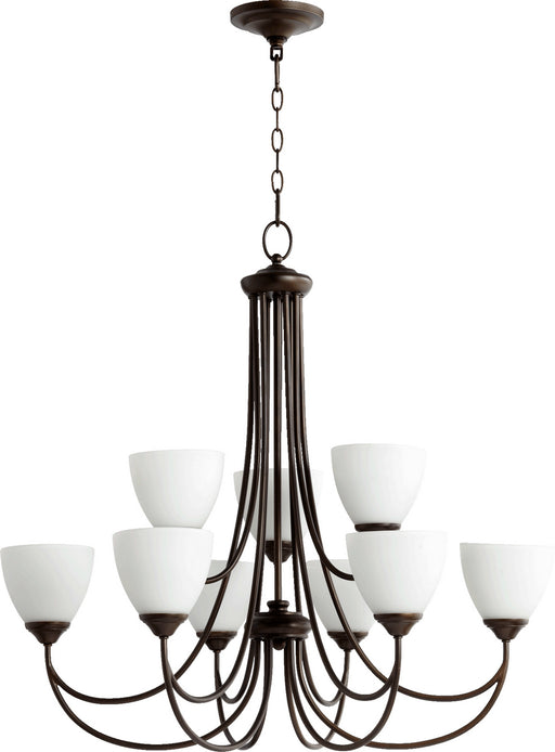 Quorum - 6050-9-86 - Nine Light Chandelier - Brooks - Oiled Bronze