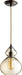 Quorum - 8002-386 - One Light Pendant - Pendant - Oiled Bronze w/ Amber
