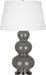 Robert Abbey - CR42X - One Light Table Lamp - Triple Gourd - Ash Glazed Ceramic w/ Antique Silvered