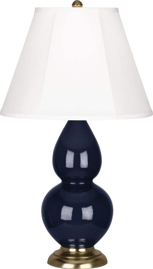 Robert Abbey - MB10 - One Light Accent Lamp - Small Double Gourd - Midnight Blue Glazed Ceramic w/ Antique Brassed