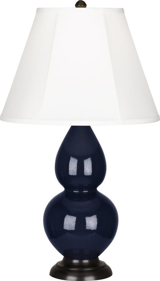 Robert Abbey - MB11 - One Light Accent Lamp - Small Double Gourd - Midnight Blue Glazed Ceramic w/ Deep Patina Bronzeed