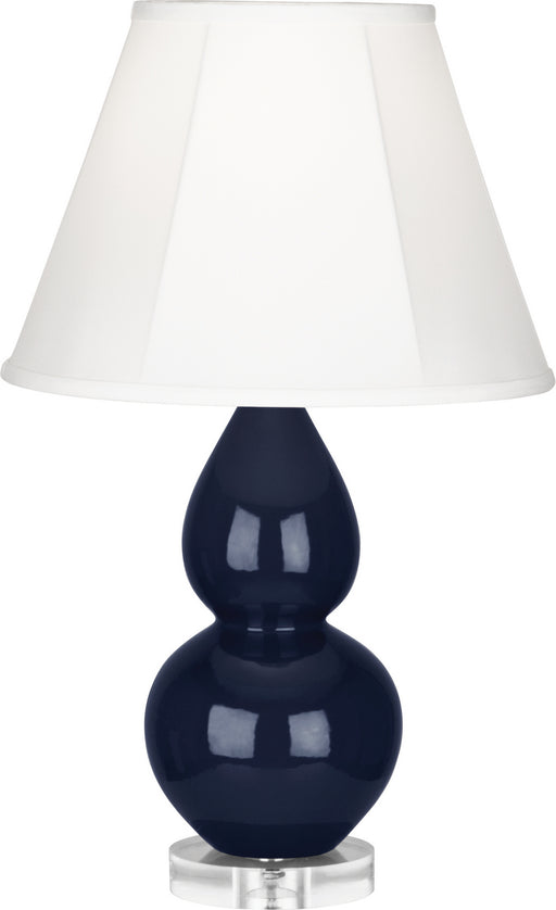 Robert Abbey - MB13 - One Light Accent Lamp - Small Double Gourd - Midnight Blue Glazed Ceramic w/ Lucite Base