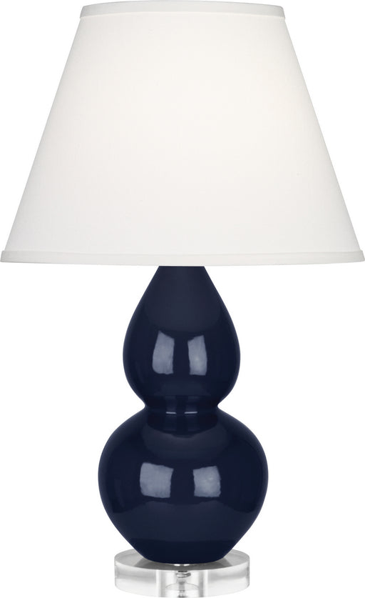 Robert Abbey - MB13X - One Light Accent Lamp - Small Double Gourd - Midnight Blue Glazed Ceramic w/ Lucite Base