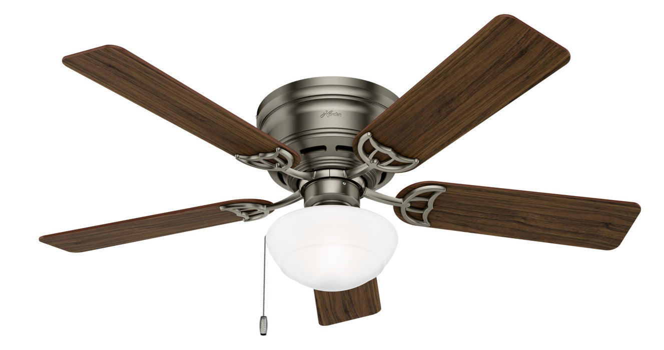 Hunter 52" Low Profile Ceiling Fan with LED Light Kit and Pull Chains