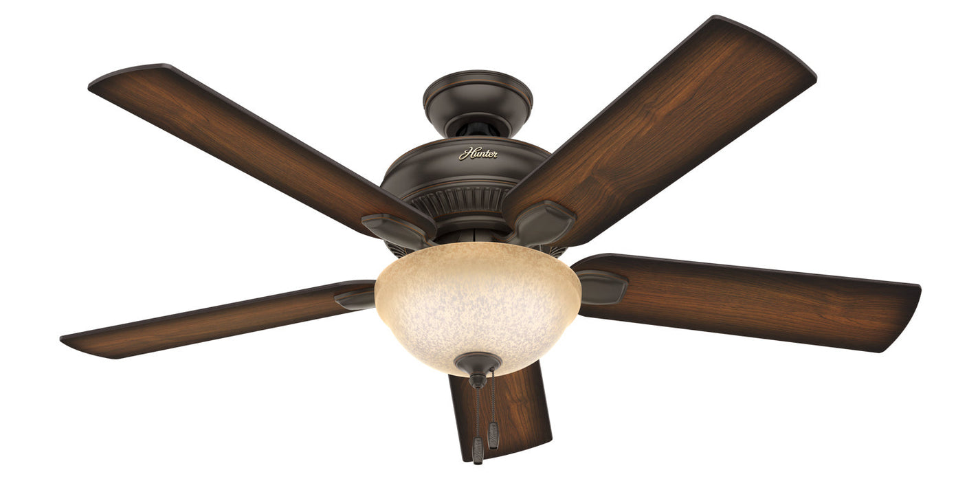 Hunter 52" Matheston Ceiling Fan with Light Kit and Pull Chains