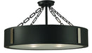 Framburg - 2412 CH/PN - Four Light Flush / Semi-Flush Mount - Oracle - Charcoal with Polished Nickel Accents
