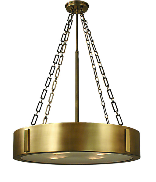 Framburg - 2418 HB/PB - Four Light Chandelier - Oracle - Harvest Bronze with Polished Brass Accents