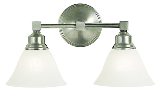 Framburg - 2422 BN/WH - Two Light Wall Sconce - Taylor - Brushed Nickel with White Marble Glass Shade