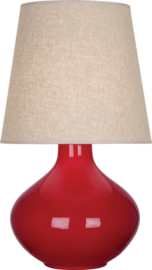 Robert Abbey - RR991 - One Light Table Lamp - June - Ruby Red Glazed Ceramic