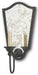 Currey and Company - 5155 - One Light Wall Sconce - Marseille - French Black/Antique Mirror