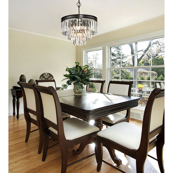 Four Light Chandelier from the Palacial collection in Oil Rubbed Bronze finish