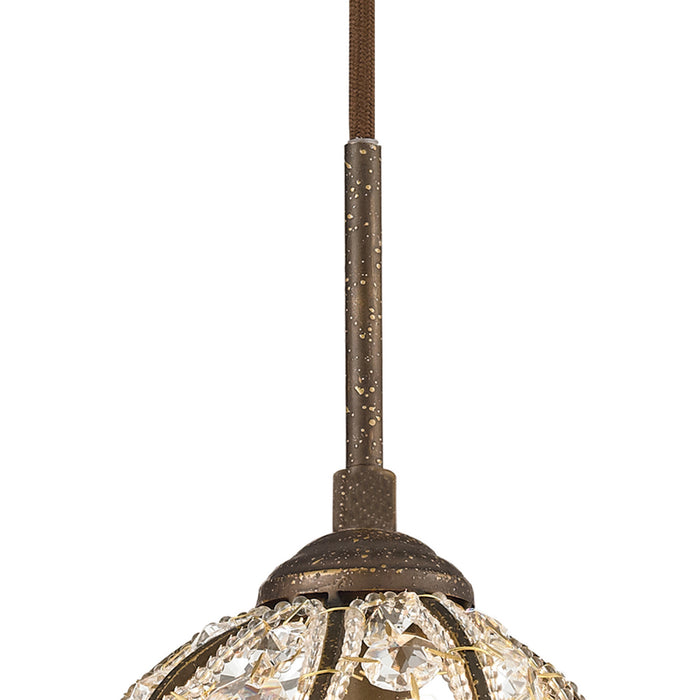 One Light Mini Pendant from the Elizabethan collection in Dark Bronze finish