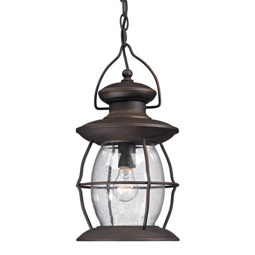 ELK Home - 47043/1 - One Light Outdoor Hanging Lantern - Village Lantern - Weathered Charcoal