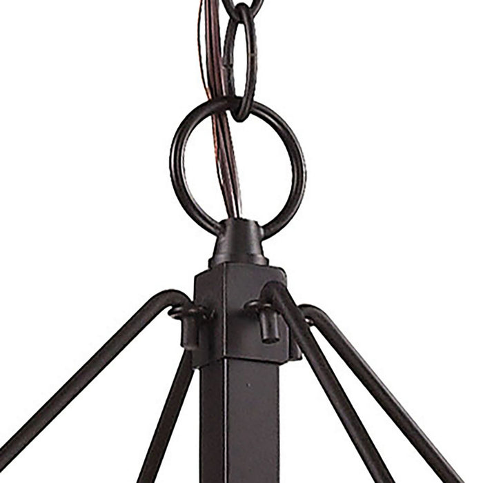 Four Light Chandelier from the Diffusion collection in Oil Rubbed Bronze finish