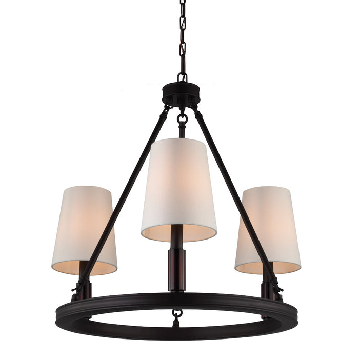 Three Light Chandelier from the Feiss - Lismore collection in Oil Rubbed Bronze finish